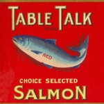 Vintage Salmon Label