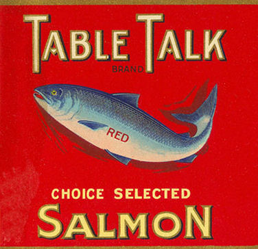 Vintage Salmon Label
